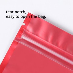 5x7in Matte Clear Front Red Back Foil Mylar Stand up Zip Lock Bag w/ Machine M1