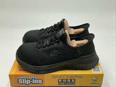 Skechers Tilido-Ombray 108152-BLK Womens 7.5W Black Comp Toe Work Shoes Ebay1172