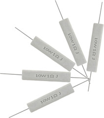 10PCS 10W 1 Ohm Ceramic Resistor, Power Resistor Assortment Cement Resistor K…