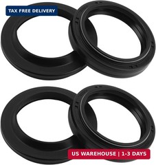 Fork Seals Kit,2PCS Motorcycle Front Fork Oil Seals & 2PCS Dust Seal Replacement
