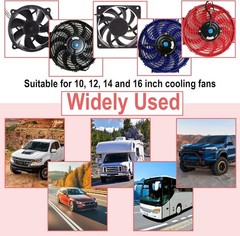 2 PCS Electric Fan Relay Kit, Dual Electric Fan Relay Kit, 185 Degree on 175 The