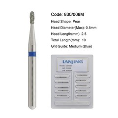 Dental Diamond Burs FG Surgical Long Round Taper High Speed Bur 850 856 Pear 330
