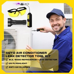 AC Leak Detector Kit – Refrigerant Leak Detection Tool with UV Flashlight & Glas