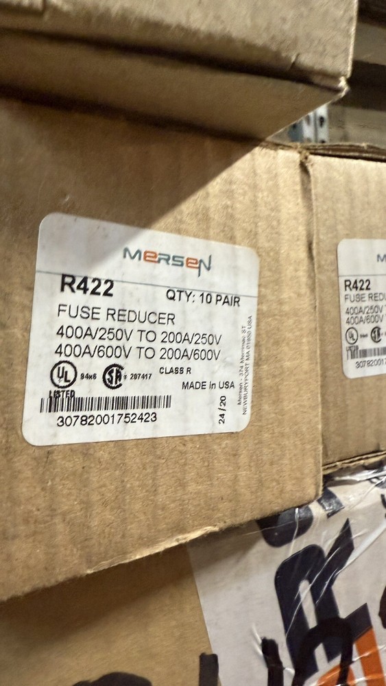 Mersen R422 400 To 200 Amp Class R Fuse Reducer, 1 Pair equal NO.2642-R Bussmann