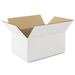 Golden State Art 8x6x4 Inches White Shipping Boxes 28 Pack, Corrugated Cardboard