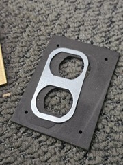 Hubbell S3825 SCRUBSHIELD Brass Duplex Flap Floor Box Cover Rectangular