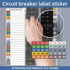 129PCS Circuit Breaker Box Labels Fuse Box Electrical Panel Identification Set