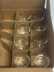 (8) AVANTOR VWR 50mL Graduated Low Form Griffin Beakers Dual Scale 10754-946