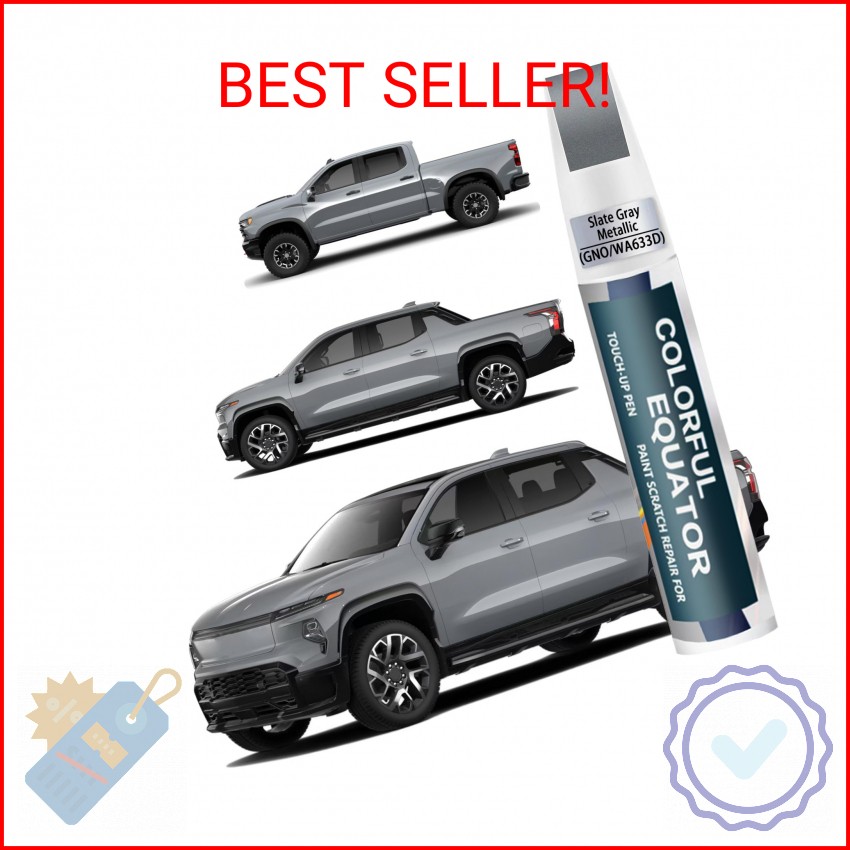 Slate Gray Metallic(GNO/WA633D) Touch Up Paint Compatible with Chevrolet, Car Pa