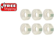 Clear Transparent Tape Rolls 3/4″ x 1000″ Dispenser Refill 6 Tape Rolls Scotch