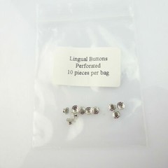 10Pc Dental Orthodontic Lingual Buttons Round MIM Mesh Base Bondable EASYINSMILE