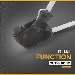 Klutch Rebar Cutter and Bender, 0.625in. Max. Capacity, 90° and 180° Bends,