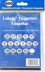 Hillman 5-in x 7-in Paper Garage/Yard Sale Price Labels Tags Removable Stickers