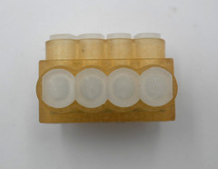 PANDUIT PCSB4-4-6Y MULTI-TAP CLEAR INSULATED ALUMINUM CONNECTOR BLOCK BOX OF 5