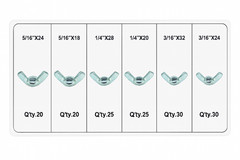 150 Pc Wing Nut Assortment | Standard 3/16″-5/16″ | Steel | Corrosion Resistant