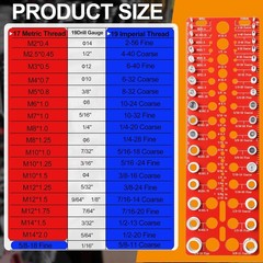 55 Nut and Bolt Thread Checker Thread Checker Standard and Metric….