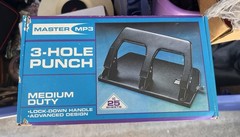 Hole Punch Master MP3 Medium Duty 3-Hole Punch 25 Sheet Cap, 9/32″ Hole