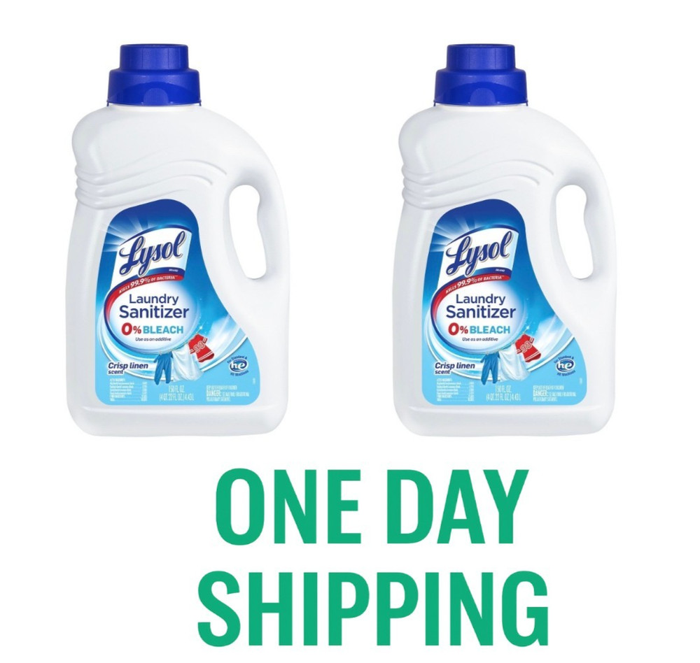 Lysol Laundry Sanitizer Crisp Linen 150oz 2 Pack Chlorine Free Disinfecting