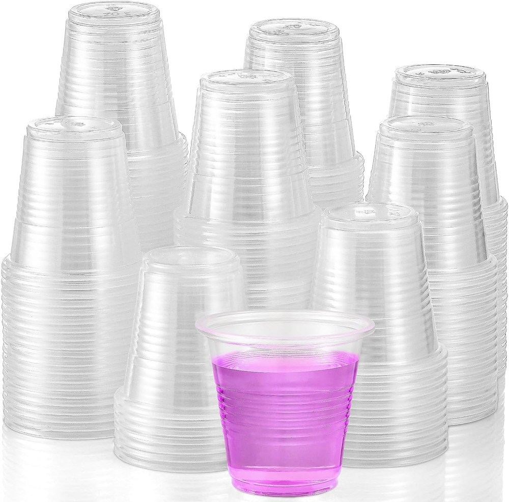 160 Pack Bathroom Cups 3 Oz Mouthwash Cups Small Disposable Clear Plastic Cups