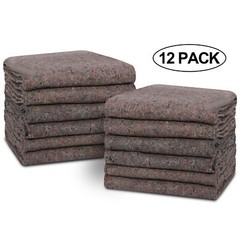 Moving Blankets Pro Economy 12 Pack Grey Shipping Furniture Pads 54″ x 72″