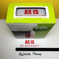 As Is No Warranty Rubber Stamp Red Ink Self Inking Ideal 4913