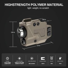 SOLOFISH Low Profile Beams for Guns, Magnetic 650lm Green Laser Light Combo