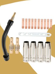 17pcs Flexible mig welding neck 035 M6 Nozzle Kit for MB 15AK MIG Welding Gun