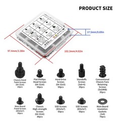420pcs Computer Screws, Motherboard Standoffs and Screws Kit, Motherboard