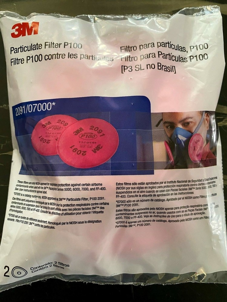 3M 2091 P100 Particulate Filters 5000, 6000, 7000 and FF-400 Series Exp. 04/2025