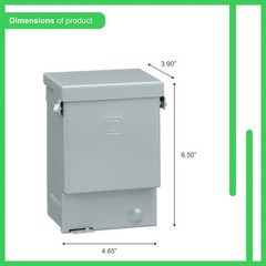 AC Outdoor Disconnect Enclosure Box 60-Amp 120/240V Safety Power Cut/Shut Off