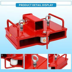 2″ Forklift Hitch Receiver Dual Pallet Forks Trailer Towing Adapter Attachment