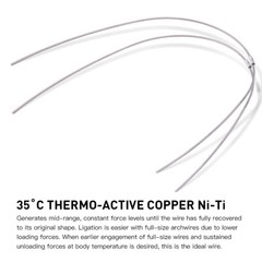 Azdent Dental Orthodontic Copper 35˚ Super Elastic Arch wire Cu-NiTi Rectangular