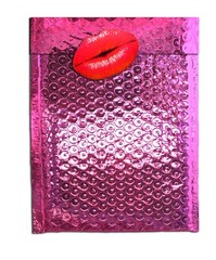 6×10 METALLIC BUBBLE MAILER, POLY BUBBLE Design Padded Shipping Bags, Pink,Teal