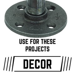 1/2 In. X 2.5 In. Black Iron round Mini Floor Flange Fitting (10-Pack)