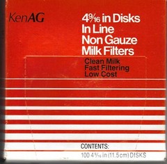 KenAg Filter Disk 4 9/16″ 100 Count D506 Non Gauze Milk Filters Cattle Dairy