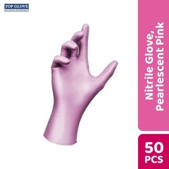 Top Glove Nitrile Disposable Powder Free Glove Pearlescent Pink Violet 50s