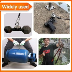 Fishing Magnets Double Sided Neodymium Magnet Fishing Kit with Nylon Rope
