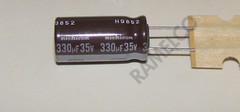 1 pc, 330uf, 35V, 105 deg Electrolytic capacitor