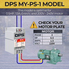 1 Phase to 3 Phase Converter, Suitable for 0.5HP(0.4kW) 1.5Amp 200-240V Motor