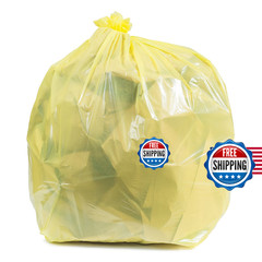 Plasticplace 64-65 Gallon Trash Can Liners For 1.5 Mil Heavy Duty Garbage 50 X