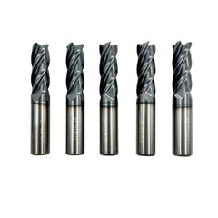 5PCS 1/2 ” 4 FLUTE LONG CARBIDE END MILL – TiALN COATED