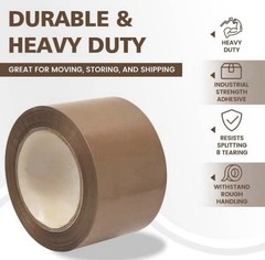 36 Rolls Brown Shipping Packaging Box Packing Tape 2 mil 2″ x 65 Yard 195FT