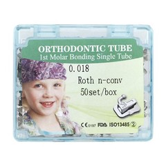 Dental Orthodontic Buccal Tubes 1st 2nd Molar Non-Convertible Bond Roth 018 022