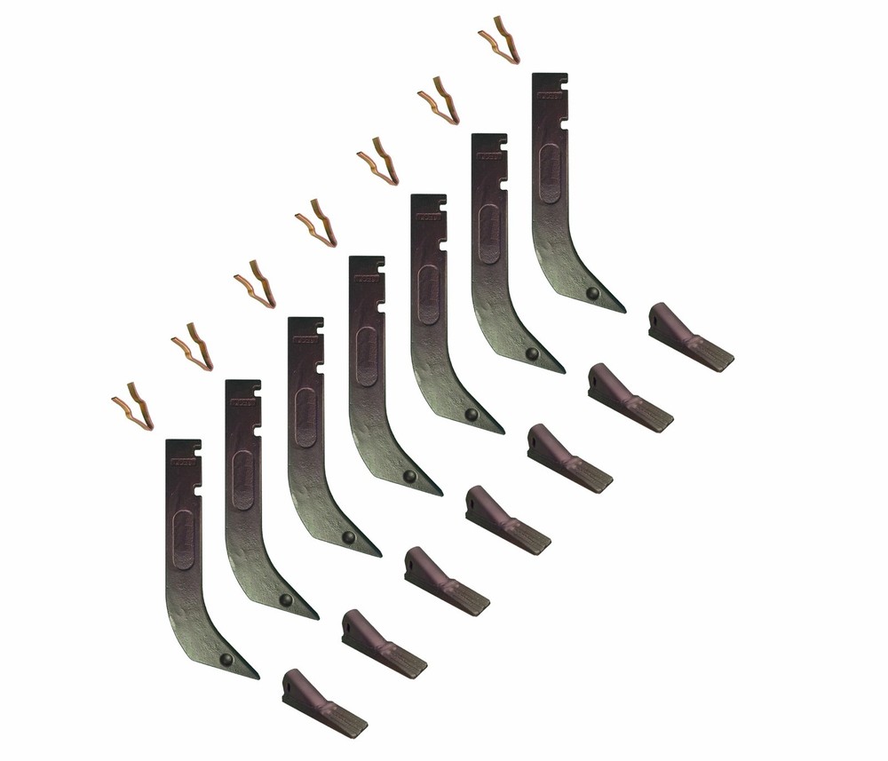 7 – Gannon Scraper Box Shanks w Scarifier Teeth & Clips – H920 , 8075 , K1306