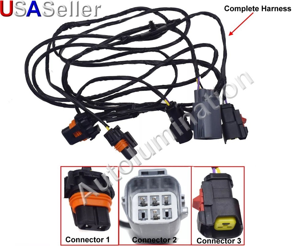 Front Fog Light Lamp Wiring Connectors Harness Chrysler 300 2005-2010 05059136ab