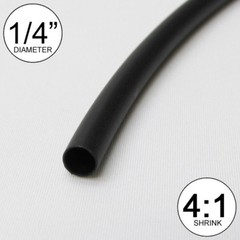 (1 FT) 1/4″ Black Heat Shrink Tube 4:1 Dual Wall Adhesive 0.25″ inch/foot/to 6mm