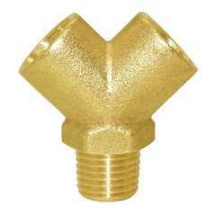 Brass Pipe Fitting Y-shaped 1/4″ NPT Female x 1/4″ NPT Female x 1/4″ NPT Male…