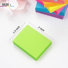 Brightly Colored Sticky Notes – 1.5×2 Inch – 8 Pads, Strongly Adhesive 800 Count