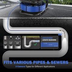 4.3″ 30M Sewer Pipe Inspection Camera 23MM Drain Pipeline Meter Counter 32GB HD