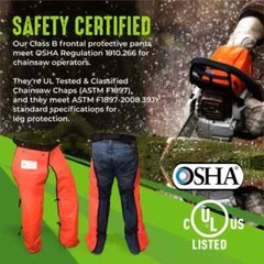 Cold Creek Chainsaw Chap 37″ (MED) CHAP KIT—BONUS—FREE PAIR OF GLOVES!!!